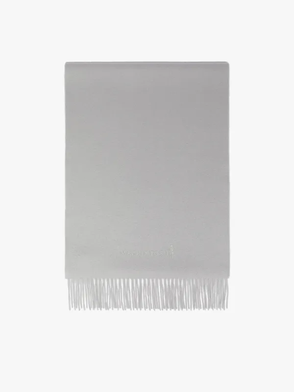 Greige Cashmere Embroidered Scarf | ACC-013/E