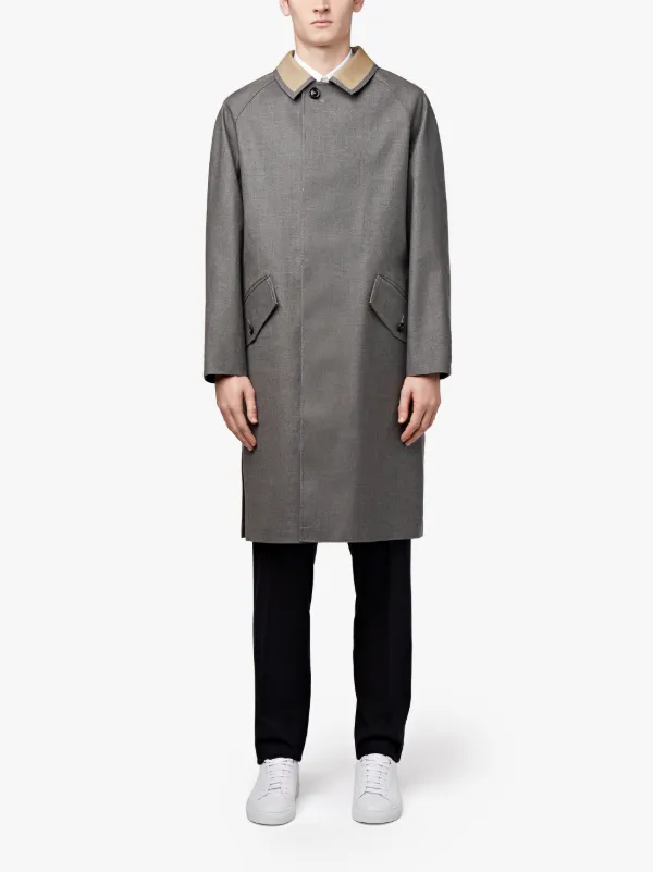 Grey Bonded Wool Coat