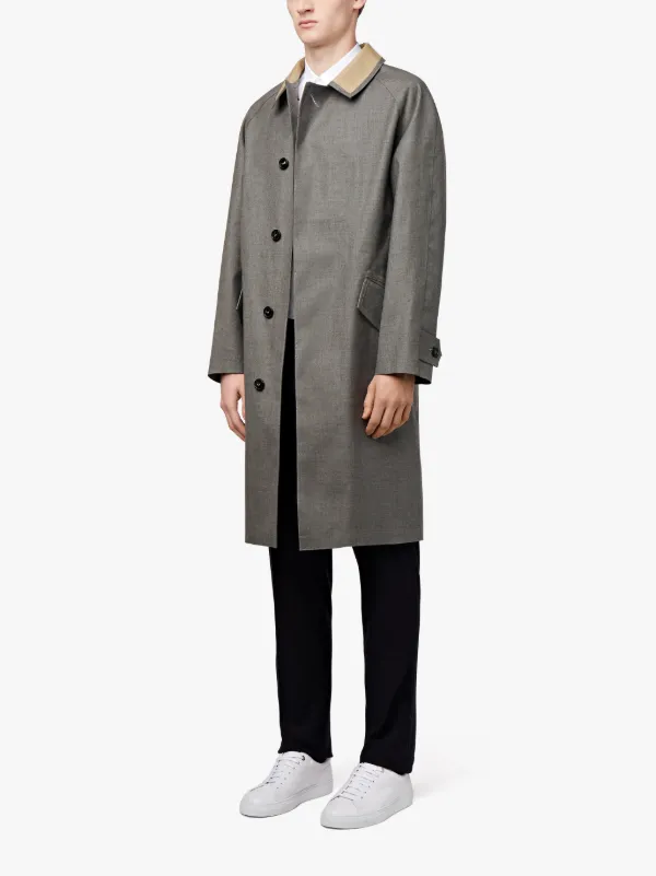 Grey Bonded Wool Coat