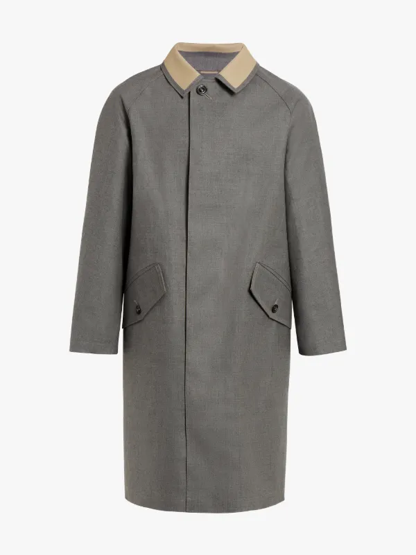 Grey Bonded Wool Coat