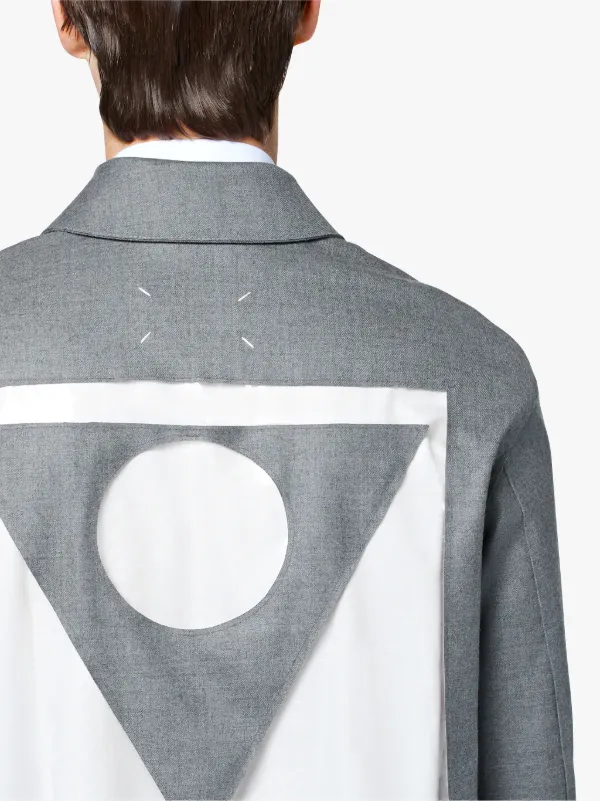 Grey Bonded Wool Décortiqué Back Coat