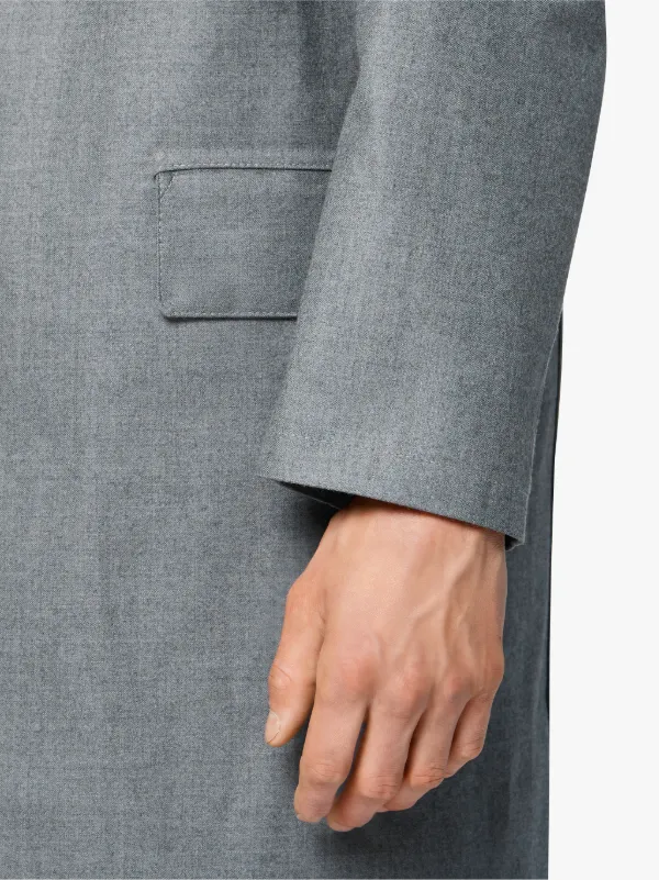Grey Bonded Wool Décortiqué Back Coat