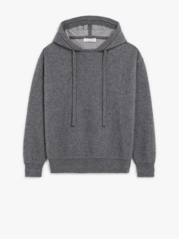 gray cashmere hoodie