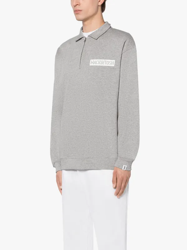 Grey Cotton Box Logo Sweatshirt