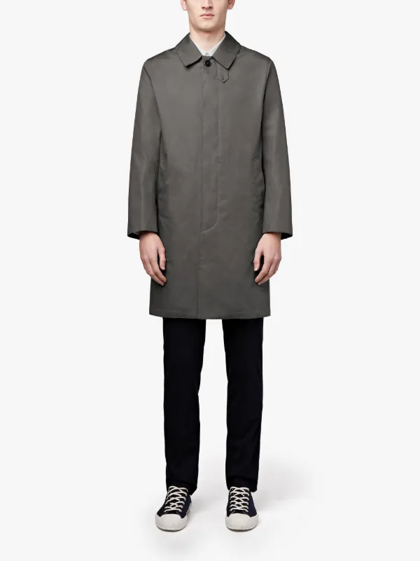 Grey Cotton Storm System Mackintosh Coat