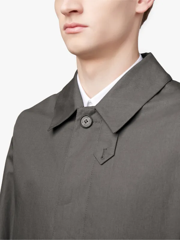 Grey Cotton Storm System Mackintosh Coat