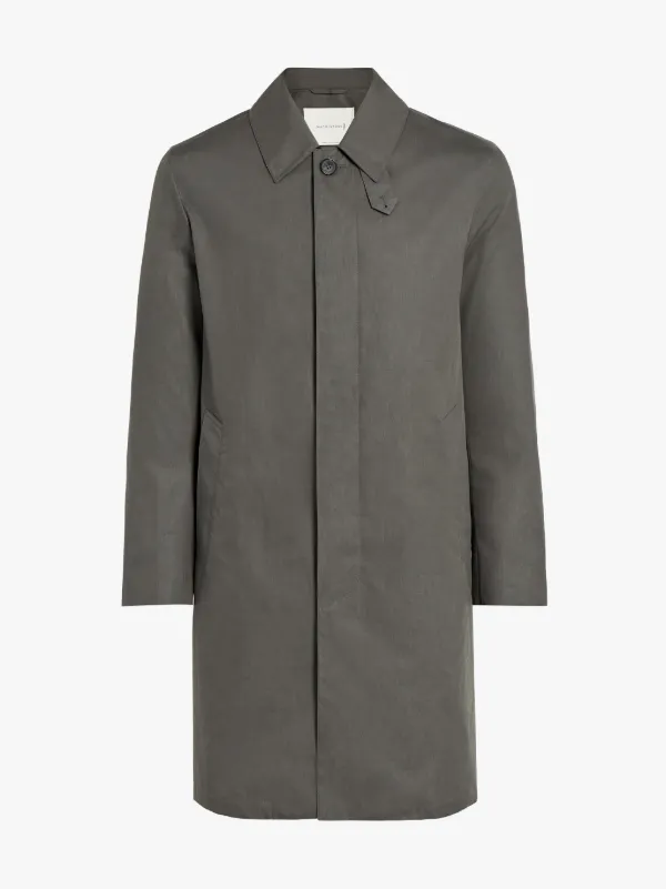 Grey Cotton Storm System Mackintosh Coat