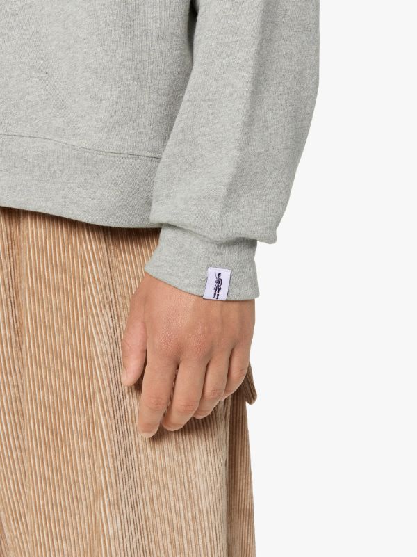 Grey Cotton Zip Front Sweatshirt | GJM-200