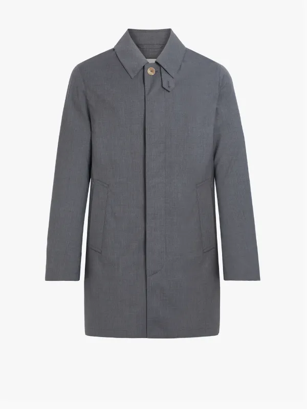 Grey Storm System Wool Short Coat | GM-002BS