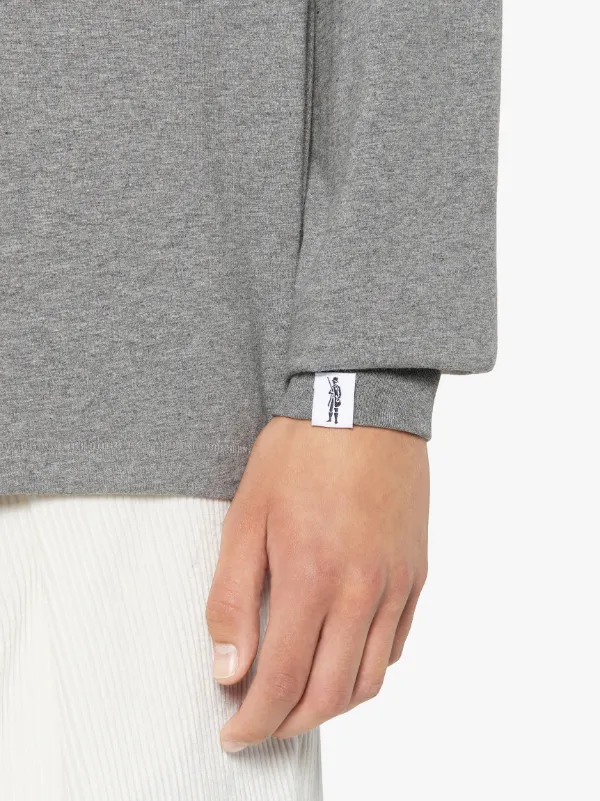 Grey x Yellow Cotton Long Sleeve T-Shirt | GJF-301
