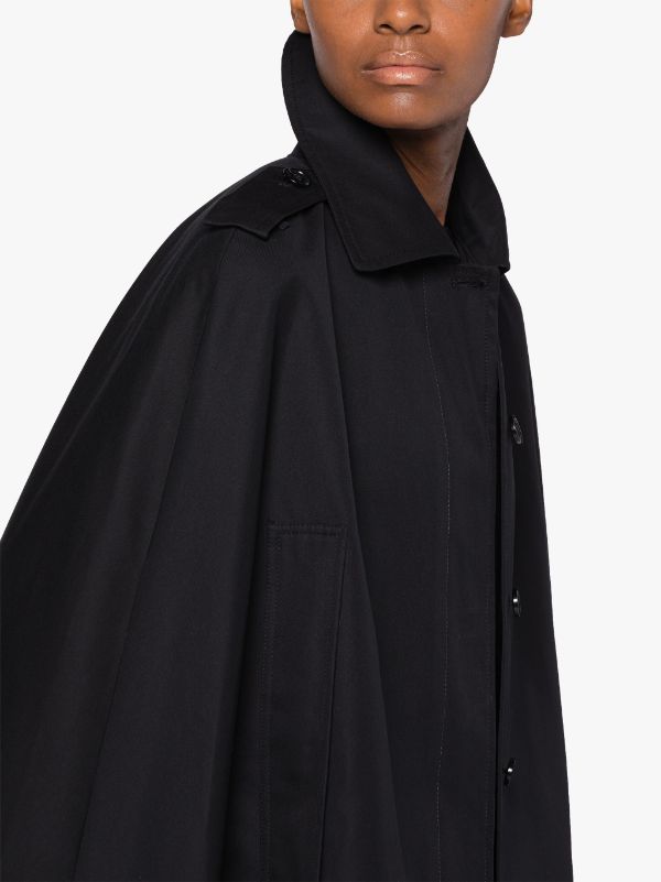 Mens black cape coat sale