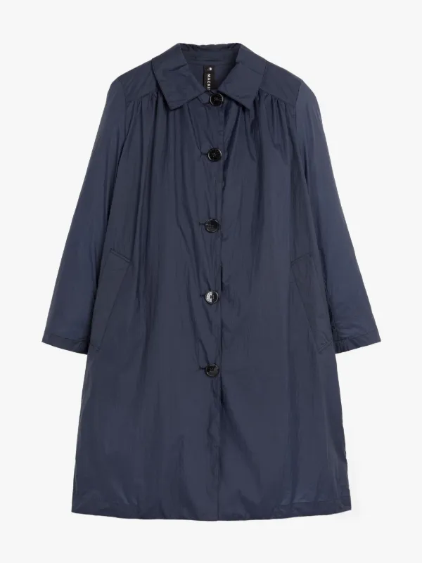 HANA Navy Nylon Coat