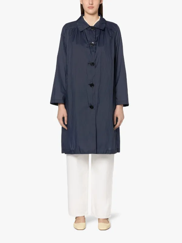 HANA Navy Nylon Coat