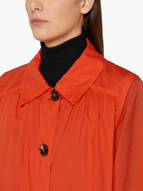 HANA Orange Nylon Overcoat | LMJ-018