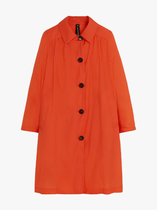 HANA Orange Nylon Overcoat | LMJ-018