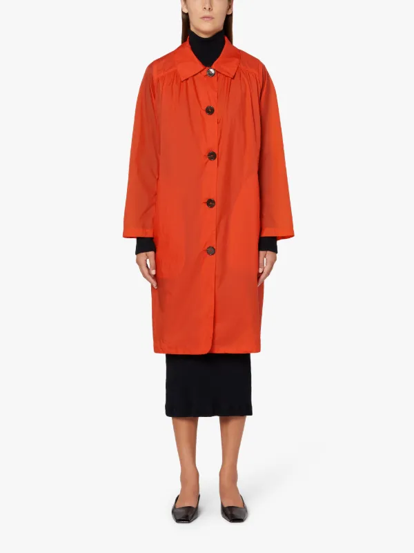 HANA Orange Nylon Overcoat | LMJ-018