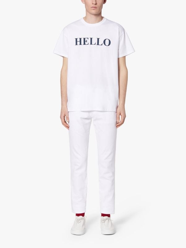 HELLO x GOODBYE White Cotton T-Shirt