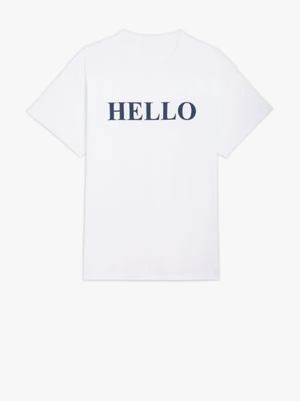 HELLO x GOODBYE White Cotton T-Shirt