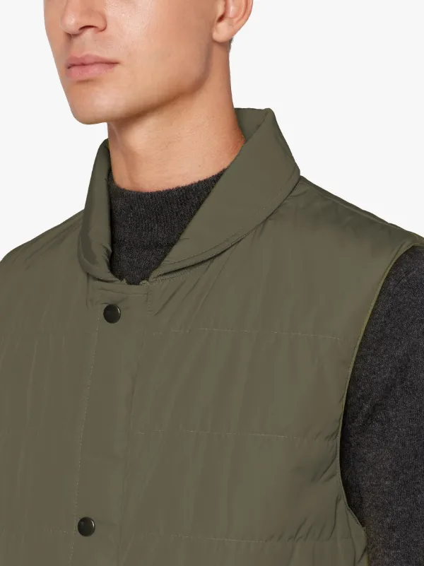 HENTING Military Green Nylon Gilet | GQM-205