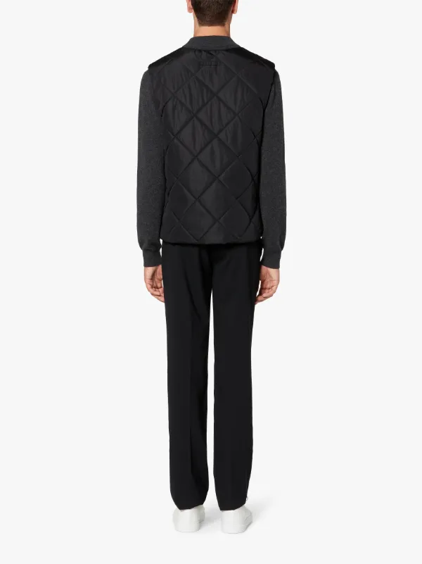 HIG Black Quilted Nylon Liner Vest | GQM-204
