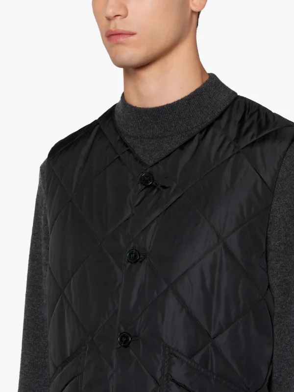 HIG Black Quilted Nylon Liner Vest | GQM-204