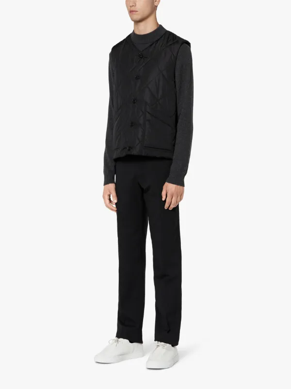 HIG Black Quilted Nylon Liner Vest | GQM-204