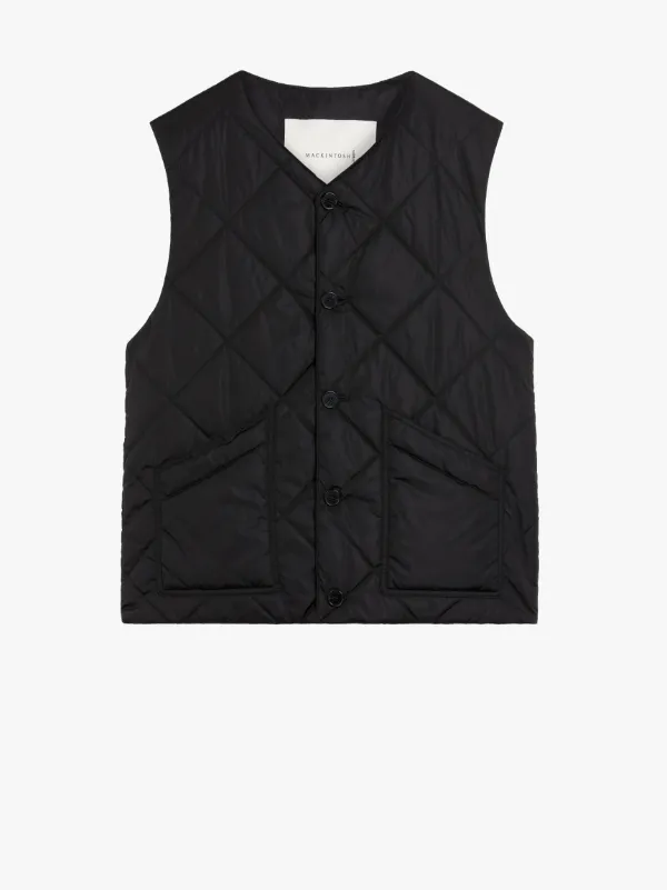 HIG Black Quilted Nylon Liner Vest | GQM-204