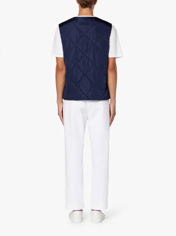 HIG Blue Quilted Nylon Liner Vest | GQM-204