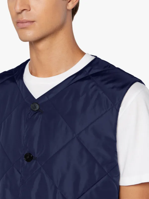 HIG Blue Quilted Nylon Liner Vest | GQM-204