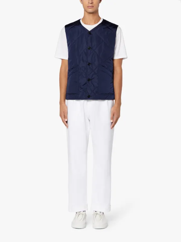 HIG Blue Quilted Nylon Liner Vest | GQM-204