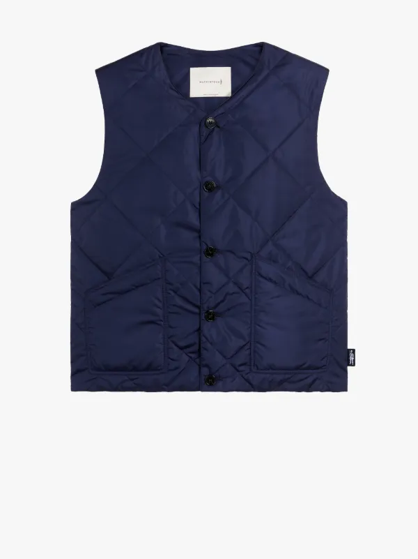 HIG Blue Quilted Nylon Liner Vest | GQM-204