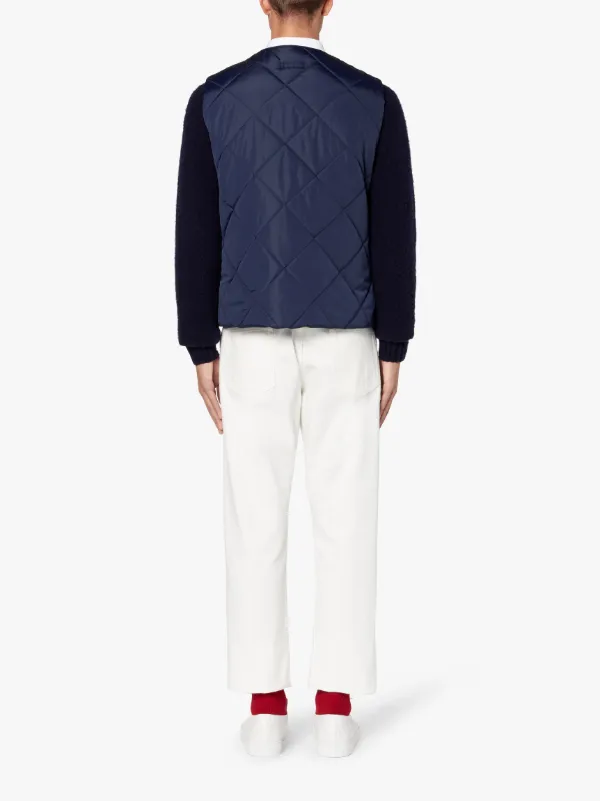 HIG Blue Quilted Nylon Nylon Liner Vest | GQM-204