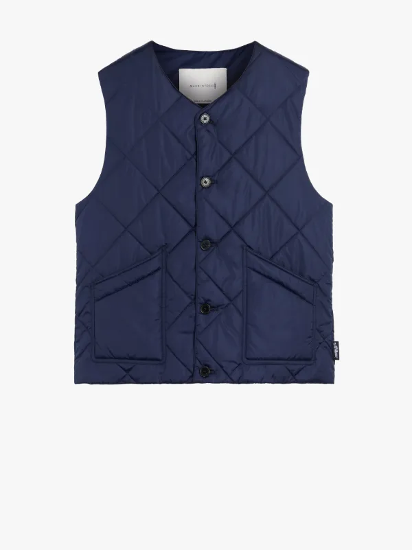 HIG Blue Quilted Nylon Nylon Liner Vest | GQM-204
