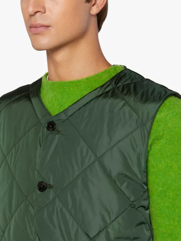 HIG Green Quilted Nylon Liner Vest | GQM-204