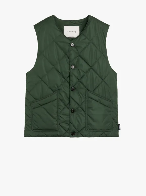 HIG Green Quilted Nylon Nylon Liner Vest | GQM-204