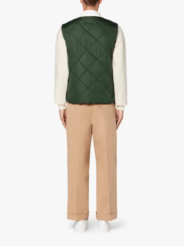 HIG Green Quilted Nylon Nylon Liner Vest | GQM-204