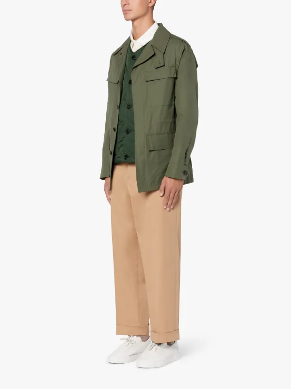 HIG Green Quilted Nylon Nylon Liner Vest | GQM-204