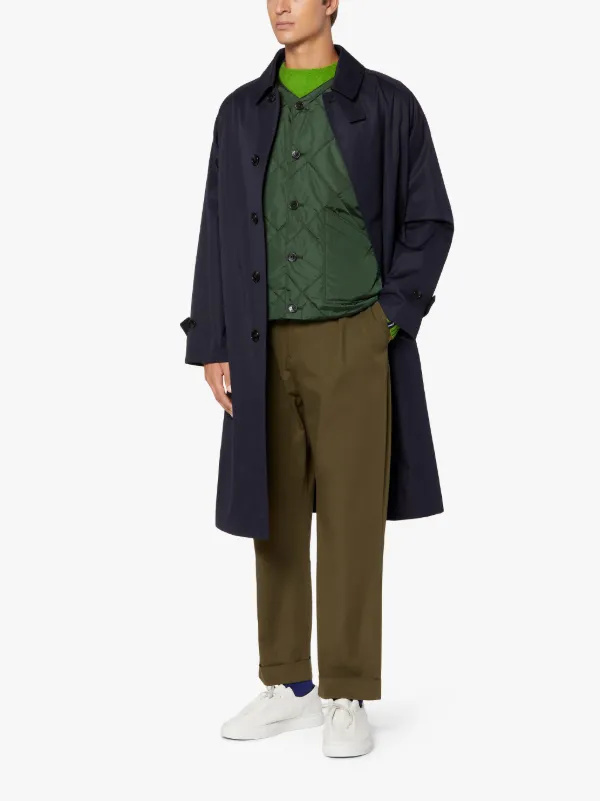 HIG Green Quilted Nylon Nylon Liner Vest | GQM-204