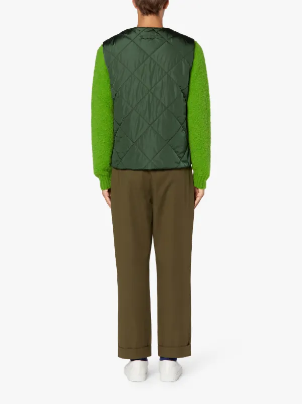 HIG Green Quilted Nylon Nylon Liner Vest | GQM-204