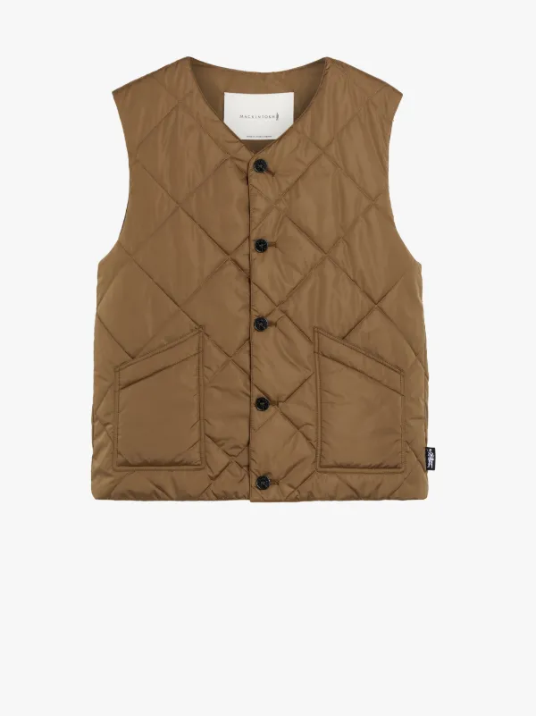 HIG Mocha Quilted Nylon Liner Vest | GQM-204