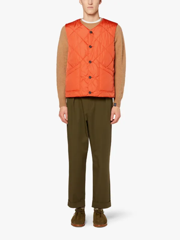 HIG Orange Quilted Nylon Liner Vest | GQM-204