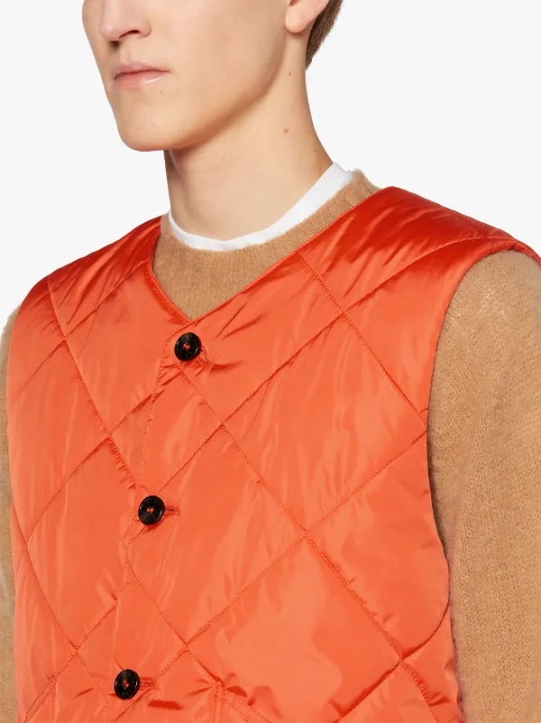 HIG Orange Quilted Nylon Liner Vest | GQM-204