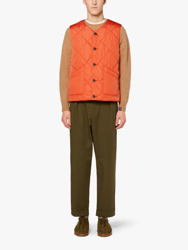 HIG Orange Quilted Nylon Liner Vest | GQM-204