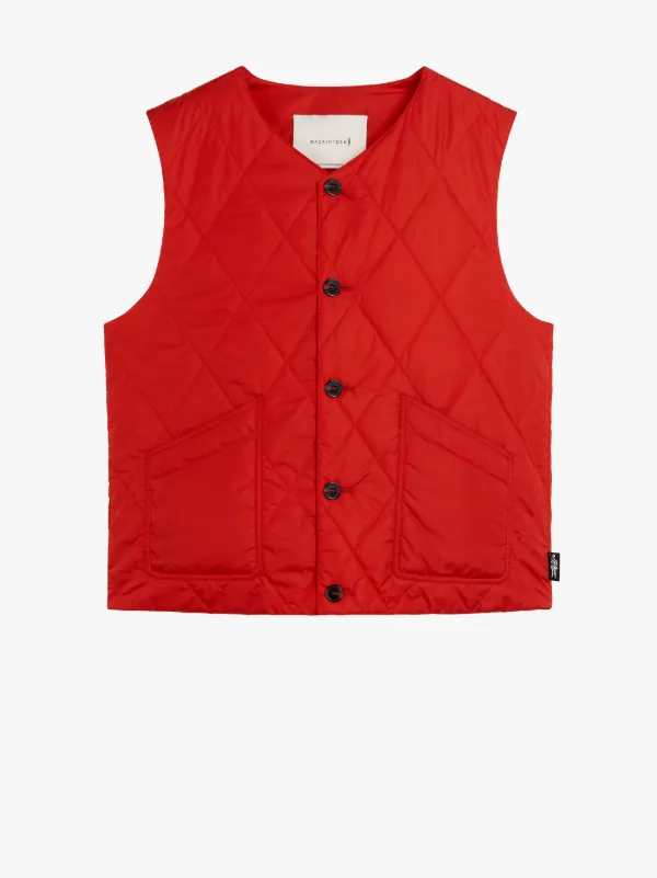 HIG Red Quilted Nylon Liner Vest | GQM-204