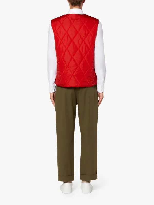 HIG Red Quilted Nylon Liner Vest | GQM-204