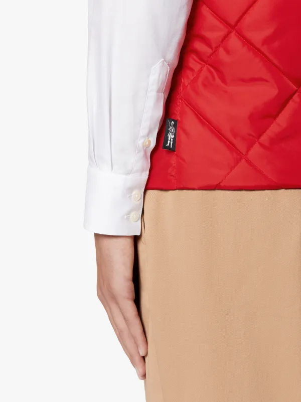 HIG Red Quilted Nylon Nylon Liner Vest | GQM-204