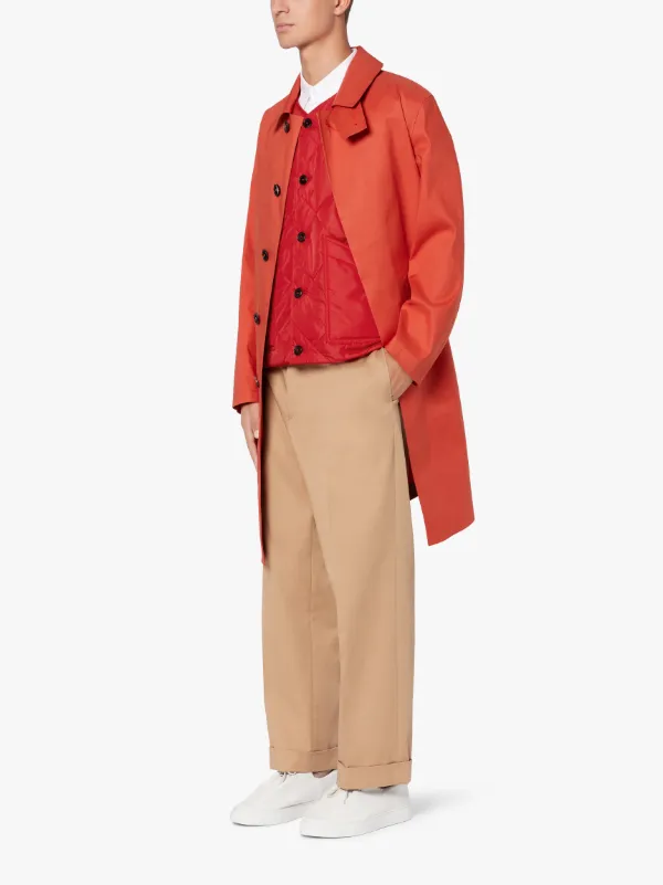 HIG Red Quilted Nylon Nylon Liner Vest | GQM-204