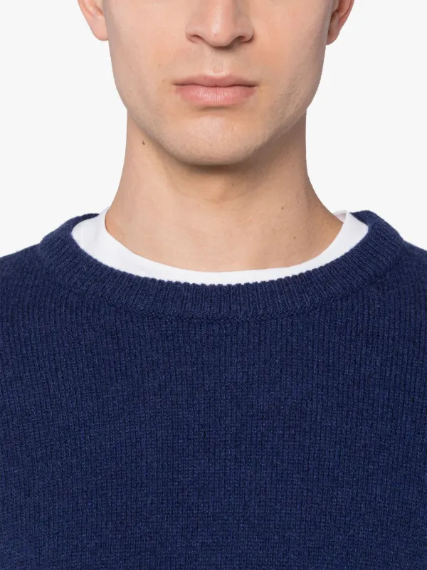 navy crewneck sweater