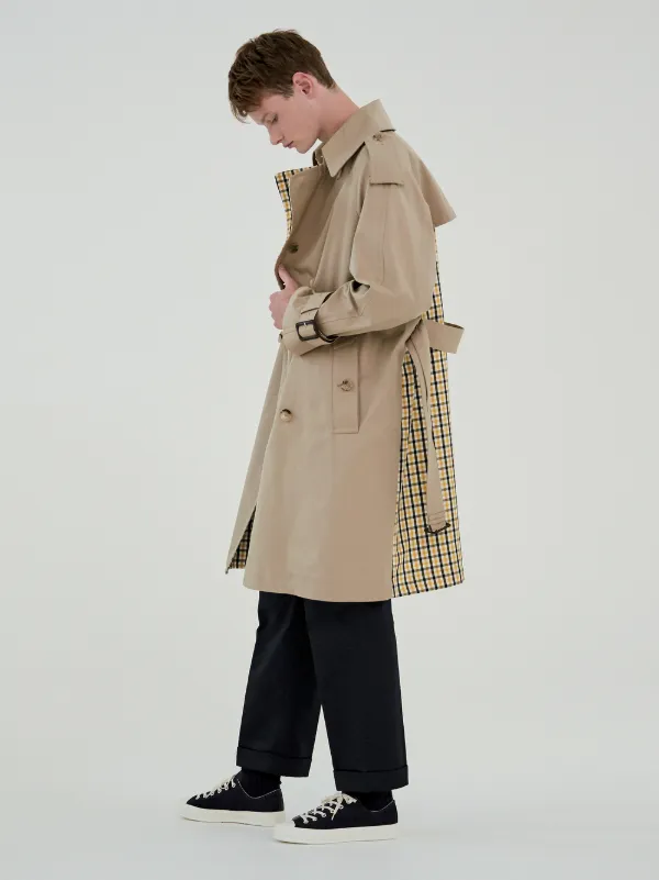 Honey Colour Block Oversized Trench Coat GM-105BS/SH/CB