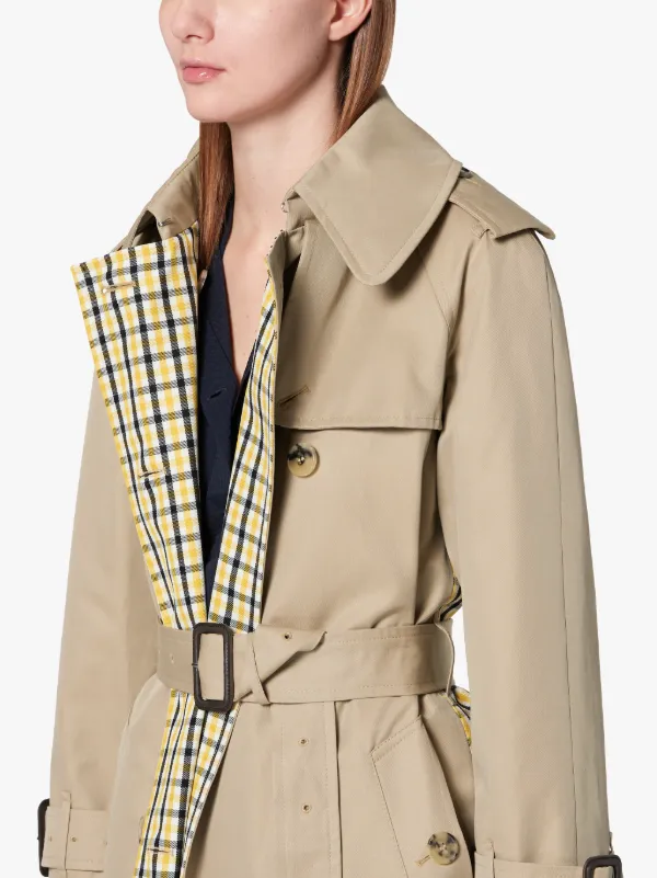 Honey Colour Block Trench Coat LM-062BS/CB